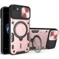 xprmy for iPhone 8 / 7 / iPhone SE 2020 2022 Dual Layer Phone Case with Slide Camera Cover and Metal Hidden Bracket. 