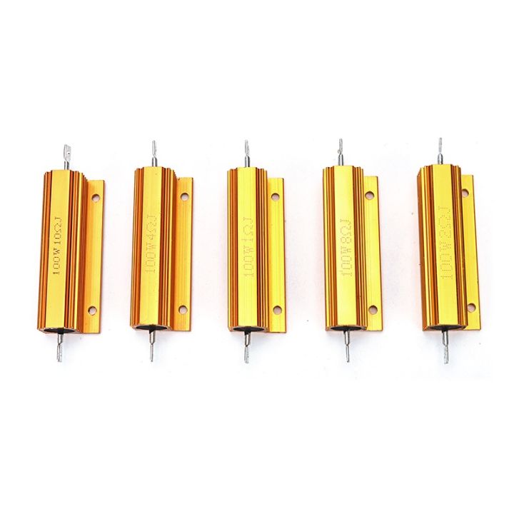 1/2/4/8/10 Ohm 100W Watt Shell Power Aluminum Housed Case Wirewound Resistor New