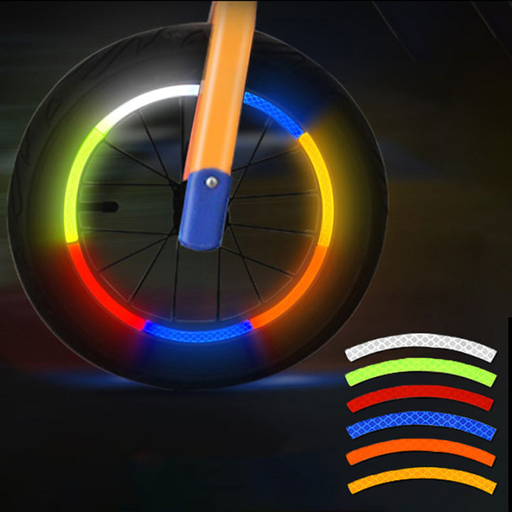 Reflective Tire Sticker Safety Stickers Decorative Bicycle Reflective Strip Skid Sunlight Mall