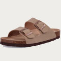 Shevalues Classic Platform Cork Sandals For Women Suede Flats Sandals Summer Outdoor Wear Beach Slippers With Adjustable Buckle. 