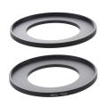 2 Pcs Black Camera Filter Lens Step Up Ring Adapter, 1 Pcs 49Mm-72Mm & 1 Pcs 49Mm-77Mm.