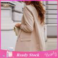 【Shop with Confidence】 Lady Suit Coat Solid Color Long Sleeves Formal Fall Jacket. 