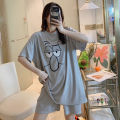 Pajama Sets Women Oversized Summer Korean Kawaii Printed Harajuku Soft Womens Homewear Pregnant Fashion Preppy Girls Pajamas. 