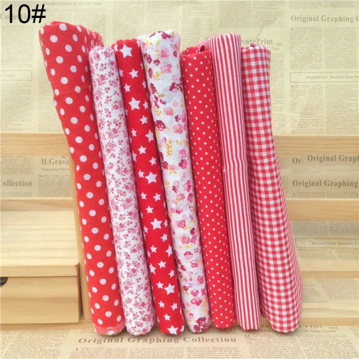 BIG%207Pcs/Set%20Quilting%20Fabric%20Floral%20Cotton%20Cloth%20DIY%20Craft%20Sewing%20Handmade%20Accessory%20-%20Image%202