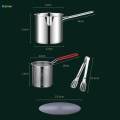 Deep Frying Pot Stainless Steel Cooking Pot for Dining Room. 