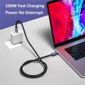 Nku USB4 Thunderbolt 3 20Gbps SuperSpeed Type-C Data Cable 5A 100W PD Fast Charging Data Sync Cable for Laptop Macbook IPad Pro.