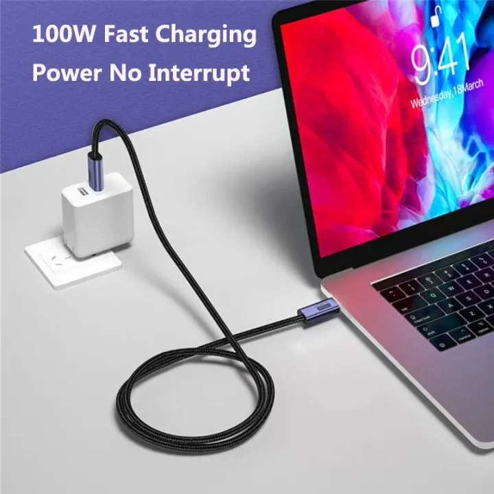 Nku%20USB4%20Thunderbolt%203%2020Gbps%20SuperSpeed%20Type-C%20Data%20Cable%205A%20100W%20PD%20Fast%20Charging%20Data%20Sync%20Cable%20for%20Laptop%20Macbook%20IPad%20Pro%20-%20Image%203