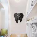 Creative Tooth-Shaped Clock Innovative Modern Ornamental Dental Wall Clock 3D Acrylic Material Mirror Wall Clock for Dental Office Decor Home Decoration Gift Clinic Accessory Unique Timepiece.