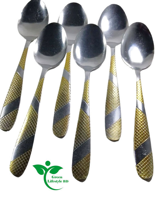 6-Piece%20Stainless%20Steel%20Spoon%20Set%20with%20Multi-Design%20Print,%208%20Inch%20Elegant%20Dinnerware%20for%20Home%20and%20Restaurant%20-%20Image%204