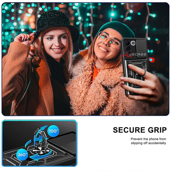 PlusCase%20for%20Vivo%C2%A0V27e%20Phone%20Casing%20Slide%20Lens%20Armor%20Case%20Shockproof%20Stand%20Holder%20Camera%20Protect%20Back%20Cover%20-%20Image%203