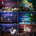 LED Aurora Galaxy Projector Night Light Bluetooth Music Speaker Star Projection Lamp for Kids Room Decor Home Ambiance Lights.