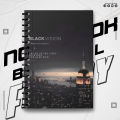 Notebook Black Vision Aesthetic Design Writing Journal Pad K788.