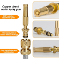 Brass High Pressure Car Wash Adjustable Straight Handle Hose Nozzle Garden Tool Faucet Home Accessories. 