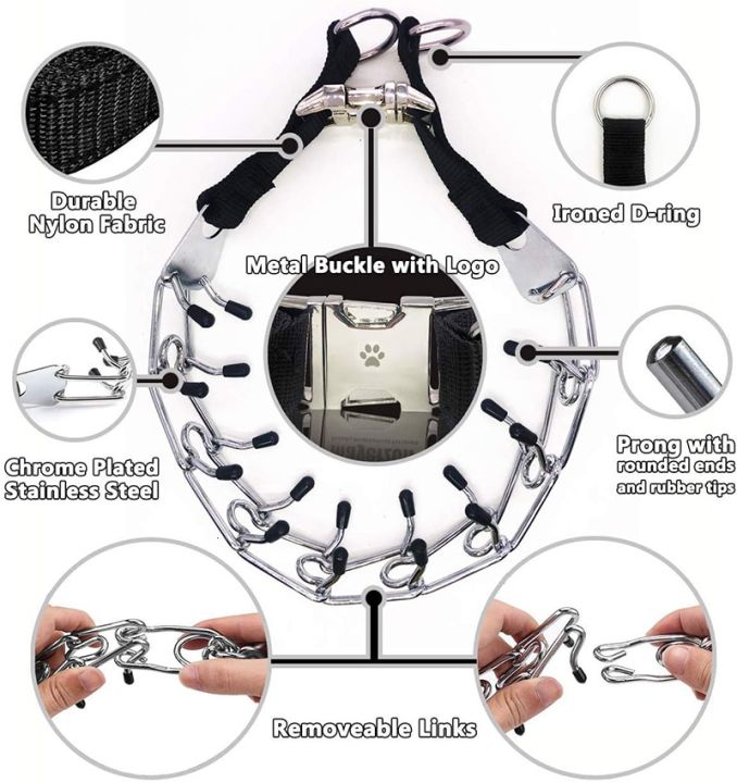 Benepaw%20Adjustable%20Prong%20Dog%20Training%20Collar%20Choke%20Pinch%20Collar%20With%20Comfort%20Tips%20For%20Medium%20Large%20Dogs%20German%20Shepherd%20Pitbull%20Silver%20-%20Image%204