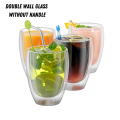 【Ready Stock】Double Wall Glass Cup Heat Resistant Coffee Glass Cup Double Layer Mug for Coffee Milk Tea Drinks Insulated Handle Cup Set Cawan Kaca Kopi.