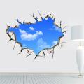 3D Blue Sky White Clouds Wall Sticker For Kids Baby Room Ceiling Roof Art Mural Home Decor Self-adhesive Floor Wall Decor Poster. 