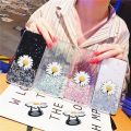 For Realme Note 50 4G Case Glitter Bling Soft Stars Moon Sequins Chrysanthemum Flowers Folding Bracket Transparent Silicone For Realme Note 50 Back Cover.