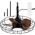 Outdoor Ceiling Fans with Light, 20'' Wet Rated 2024 Updated IP65 Gazebo Fan, Plug In and Waterproof for Patios, Pergola, Remote. 