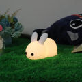 Colorful Silicone Rabbit Night Light Cute Rabbit LED Night Light USB rechargeable Animal Rabbit Silicone Soft Cartoon Baby Lamp for Children Gift. 