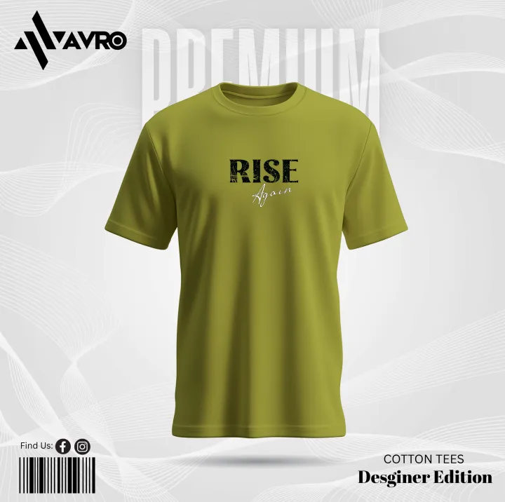 Avro%20Premium%20Men's%20T%20shirt%20Olive%20Color%20-%20Rise%20Again%20-%20Cotton%20Fabric%20Soft%20&%20Comfortable%20-%20Tshirt%20For%20Men%20-%20Image%202