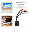 VGA SVGA TO S-Video 3 RCA Composite AV TV Out Converter Adapter Cable PC Cord-black. 