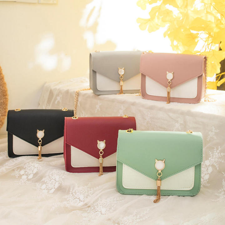 Bags%20for%20Women%20Luxury%20Designer%20Cover%20Tassel%20Chain%20Shoulder%20Small%20Square%20Bag%20Messenger%20Crossbody%20Bag%20Pearl%20Cat%20-%20Image%202