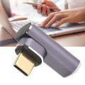 90 Degree Type C Magnetic Adapter, USB C Magnetic Right Angle Adapter PD 140W Fast Charging 40Gbps 8K 180 Degree Reversible for USB C Port Device. 