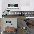 Digital Wall Clock, Large Screen 16.2 Inch Digital Wall Clock with RGB Color Changing Remote Control, Auto Brightness LED Clock Option - 1 Color.