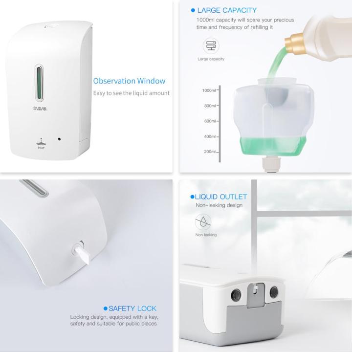 SVAVO%201000mL%20Automatic%20Soap%20Dispenser%20Infrared%20Motion%20Sensor%20Wall%20Mounted%20Touchless%20Soap%20Dispenser%20Dish%20Liquid%20Lotion%20Gel%20Shampoo%20Chamber%20Auto%20Hand%20Soap%20Dispenser%20-%20Image%204