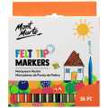 Mont Marte Kids Felt Tip Markers 36pc-Basic.