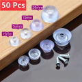 25/50Pcs Silicone Transparent Chair Leg Mat Non-slip Feet Pads Sofa Foot Covers Floor Furniture Cap Wear-resistant Protector Pad.