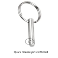 4 Piece Quick Release Pins Bimini Top Pins Diameter 1/4in(6.3mm),Overall Length 2.56inch(65mm),Marine 316 Stainless Steel Easy Install Easy To Use.