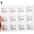 【Aesth Diary Store】(NEW)12Pairs Metal Ear Studs Earrings for Machine Ear Tool.