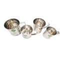 4Pcs Drinking Mug Eco-friendly Handle Design Stainless Steel Water Tea Storage Non Magnetic Pure Stainless Steel Glass/mugs. 
