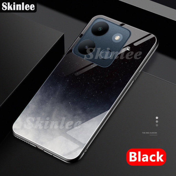 Phone%20Case%20for%20Tecno%20POP%207%20Back%20Cover%20Tempered%20Glass%20Back%20Cover%20Starry%20Sky%20Design%20Cases%20Casing%20Hp%20for%20Tecno%20POP%207%20Cover%20Cases%20Shell%20Mirror%20Glass%20-%20Image%202