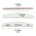 5/10Pcs Grey Nail Files 100 180 Grit Banana Buffer Filer Reusable Nail Supplies For Professional Manicure Accessories Art Tools.