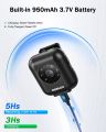 BOBLOV W4 Body Worn Camera 64GB 1080P Video Camera 950mAh Battery 5hours Video Mini Sport Camera with Head strap Layard. 