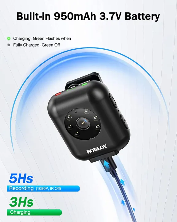 BOBLOV%20W4%20Body%20Worn%20Camera%2064GB%201080P%20Video%20Camera%20950mAh%20Battery%205hours%20Video%20Mini%20Sport%20Camera%20with%20Head%20strap%20Layard%20-%20Image%203