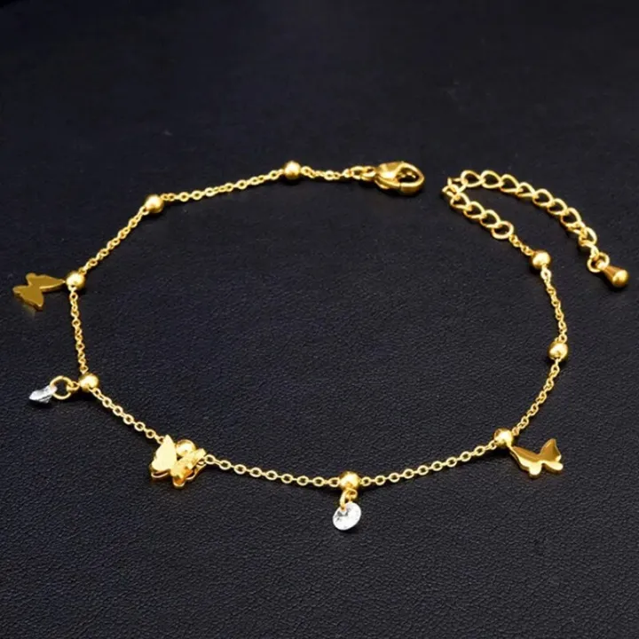 OIMG%20316L%20Stainless%20Steel%20Gold%20Plated%20Not%20Fade%20Korean%20Sweet%20Frosting%20Butterfly%20Anklet%20for%20Women%20Girl%20Foot%20Accessories%20Waterproof%20-%20Image%204