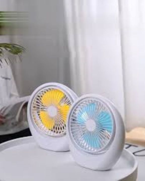 Portable Lightweight 6.5 Inch Mini Rotating Rechargeable Emergency Fan - GB4706-1