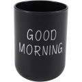 Home Bathroom Toothbrush Toothpaste Holder Round Washing Tooth Cup Pp Drinking Glass Tooth Mug Traveling Camping Black.