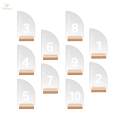 10Pcs Clear Acrylic Place Cards Table Numbers Table Seating Cards DIY Practical Durable for Birthday Reception Centerpiece Dinner Food Signs. 