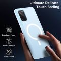 Samsung Galaxy S20/S20 Plus Case Clear Magnetic Compatible with Magsafe, Thin Slim Transparent Non Yellowing, Hybird Soft Silicone Bumper & Hard Plastic Protective Cover. 