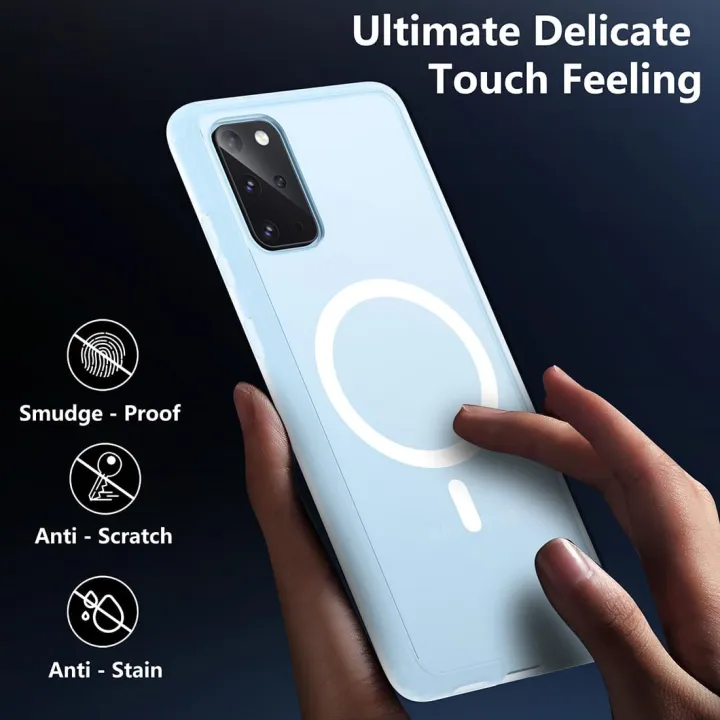 Samsung%20Galaxy%20S20/S20%20Plus%20Case%20Clear%20Magnetic%20Compatible%20with%20Magsafe,%20Thin%20Slim%20Transparent%20Non%20Yellowing,%20Hybird%20Soft%20Silicone%20Bumper%20&%20Hard%20Plastic%20Protective%20Cover%20-%20Image%205