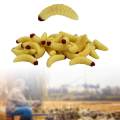 50 Pieces 1inch Maggot Baits Bread Worm Fishing Lure Plastic Fresh Water Fishing Bait. 