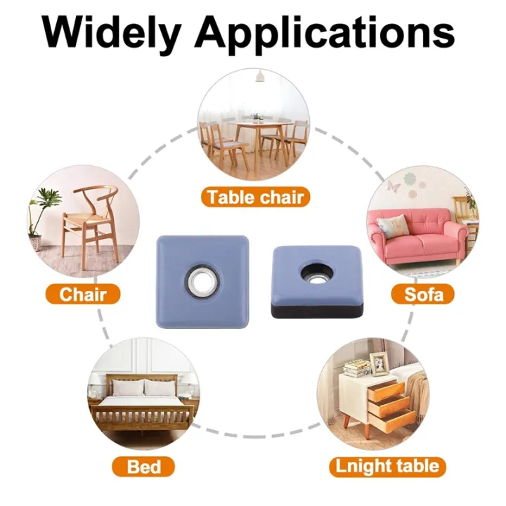 BRADOO-%2016pcs%20Furniture%20Sliders%2040mm%20Furniture%20Leg%20Protectors%20with%20Screws%20Square%20Chair%20Leg%20Protectors%20Furniture%20Glide%20Pads%20-%20Image%207