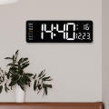 Electronic Clock Home Decoration Wall Clock LED Digital Temperature Date Display Alarm Clock Large. 
