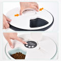 Donut 6-Meal Automatic Pet Feeder with Programmable Timer, LCD Display Automatic Pet Feeder for Cat Dog, Auto Food Dispenser with Timer & Music Reminding, Portion Control. 