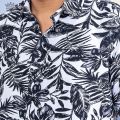 Oxygen Mens Cotton Floral Print Half Sleeve Slim Fit Casual Shirt.