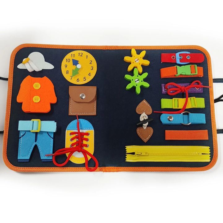 TUNJILOOL%20Montessori%20Parish%20Toys%20Busy%20Board%20Early%20Educational%20Toy%20For%20Toddler%20Baby%20Felt%20Cloth%20Story%20Book%203D%20Shape%20Color%20Match%20-%20Image%207